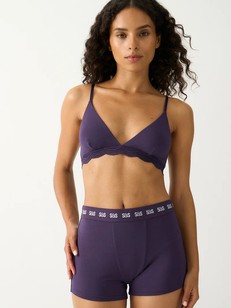 Stripe & Stare | Women's Boxer | Night Fog
