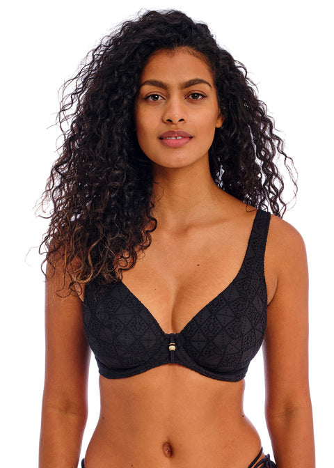 Freya | Nomad Nights High Apex Bikini Top | Black