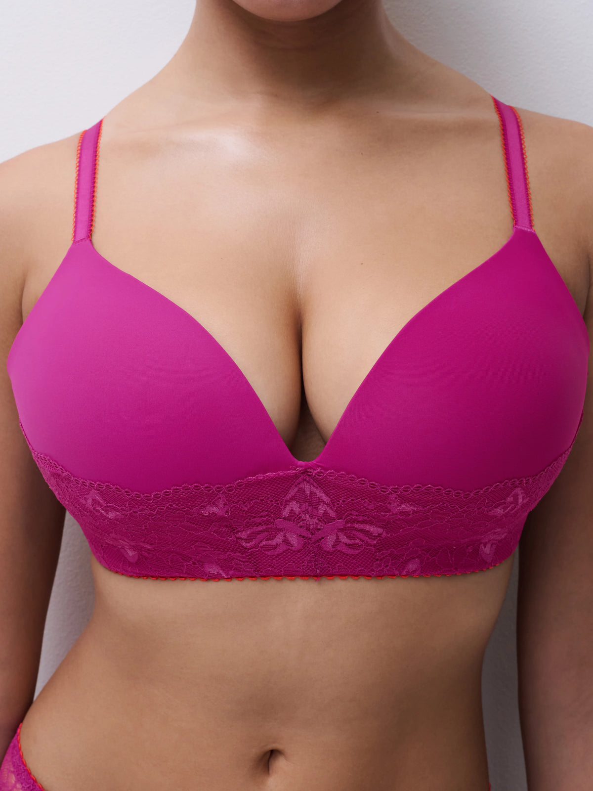 Chantelle|Kiss Wirefree t-shirt bra|Tyrian flame