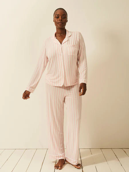 Stripe & Stare | Long Pyjama Set | Candy Pink Stripe