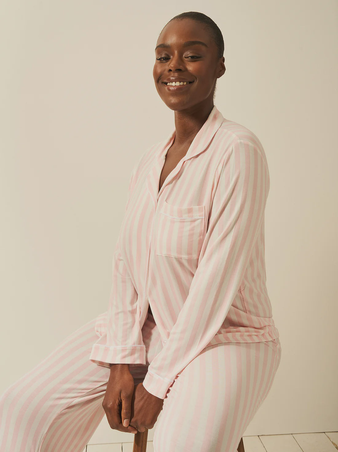 Stripe & Stare | Long Pyjama Set | Candy Pink Stripe