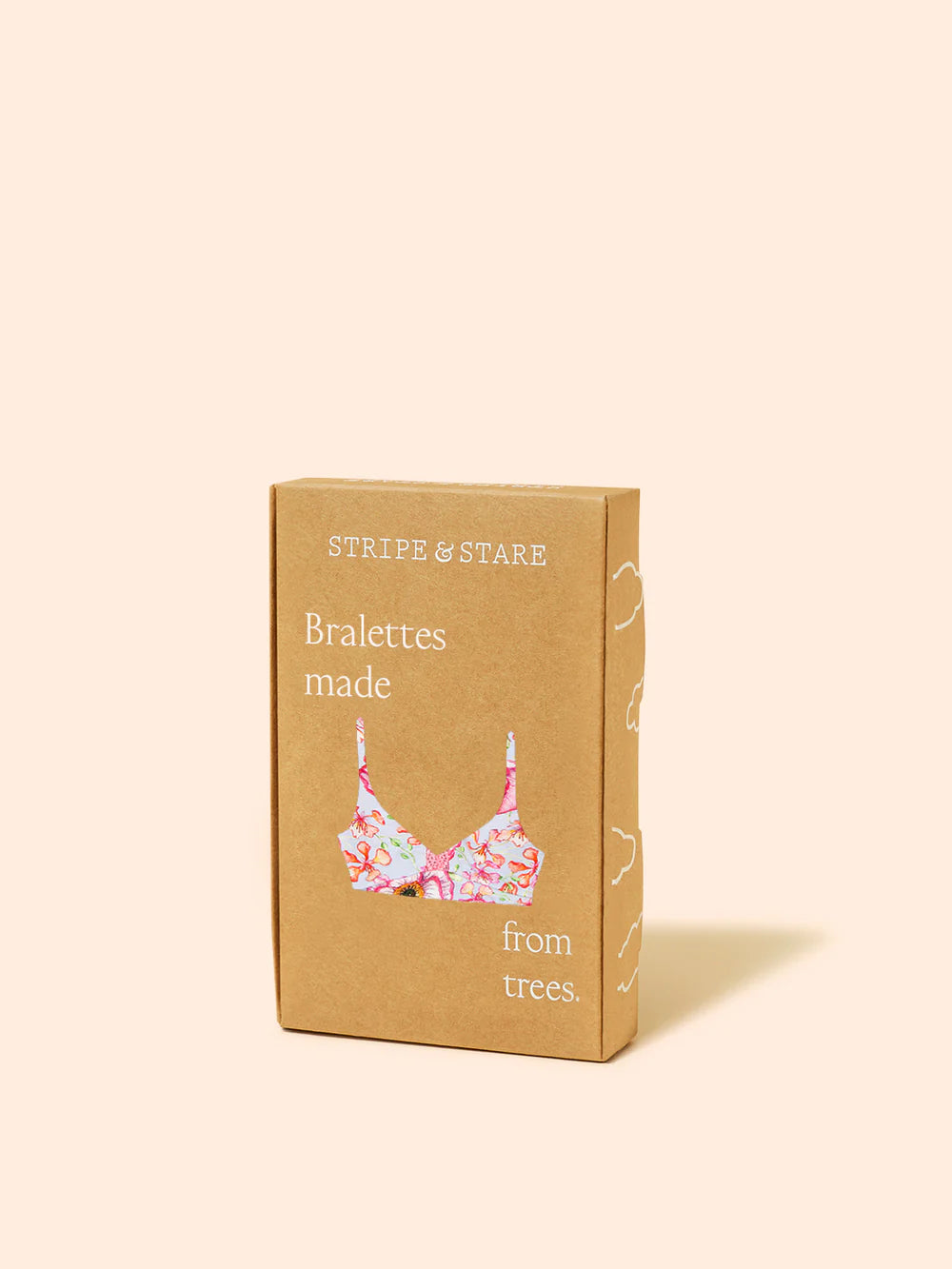 Stripe & Stare | Lace Plunge Bralette | Pastel Poppy