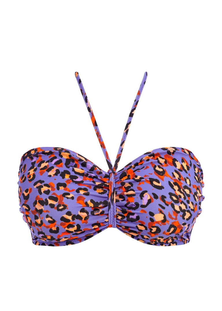 Freya | Santiago Bandeau Bikini Top | Leopard