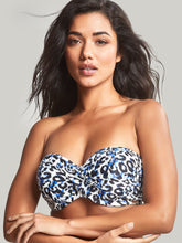 Load image into Gallery viewer, Panache Swim | Serengeti Bandeau | Blue Animal
