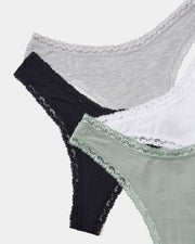Stripe & Stare | Thong Four Pack | Basics Mix