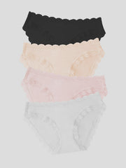 Stripe & Stare | The Original Knicker Four Pack | Sand Essentials Multi