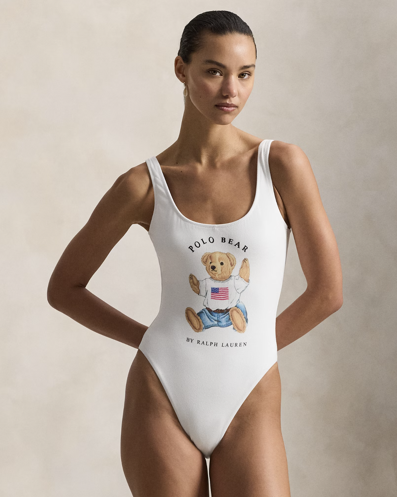 Ralph Lauren | Polo Bear Swimsuit | White