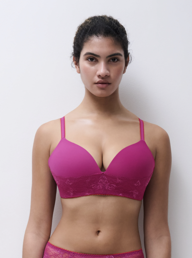 Chantelle|Kiss Wirefree t-shirt bra|Tyrian flame