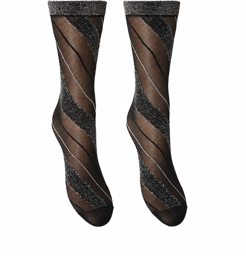 Trasparenze | Valzer Knee High Socks | Black