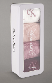 Calvin Klein |4 Pack Metallic Logo Crew Socks Gift Set | Multi color