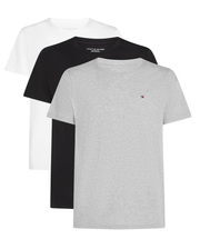 Tommy Hilfiger | 3 Pack Short Sleeve T Shirt | Black/ Grey/ White