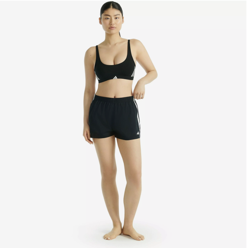 Adidas | 3-Stripe Scoop Bralette | Black