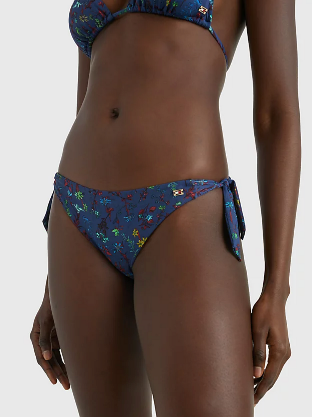 Tommy Hilfiger | Tie Side Bikini Bottoms | Floral Navy