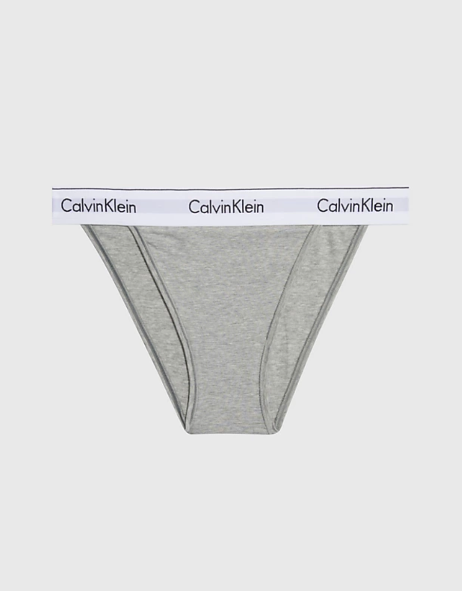 Calvin Kein | Modern Cotton High Leg Tanga | Grey Heather