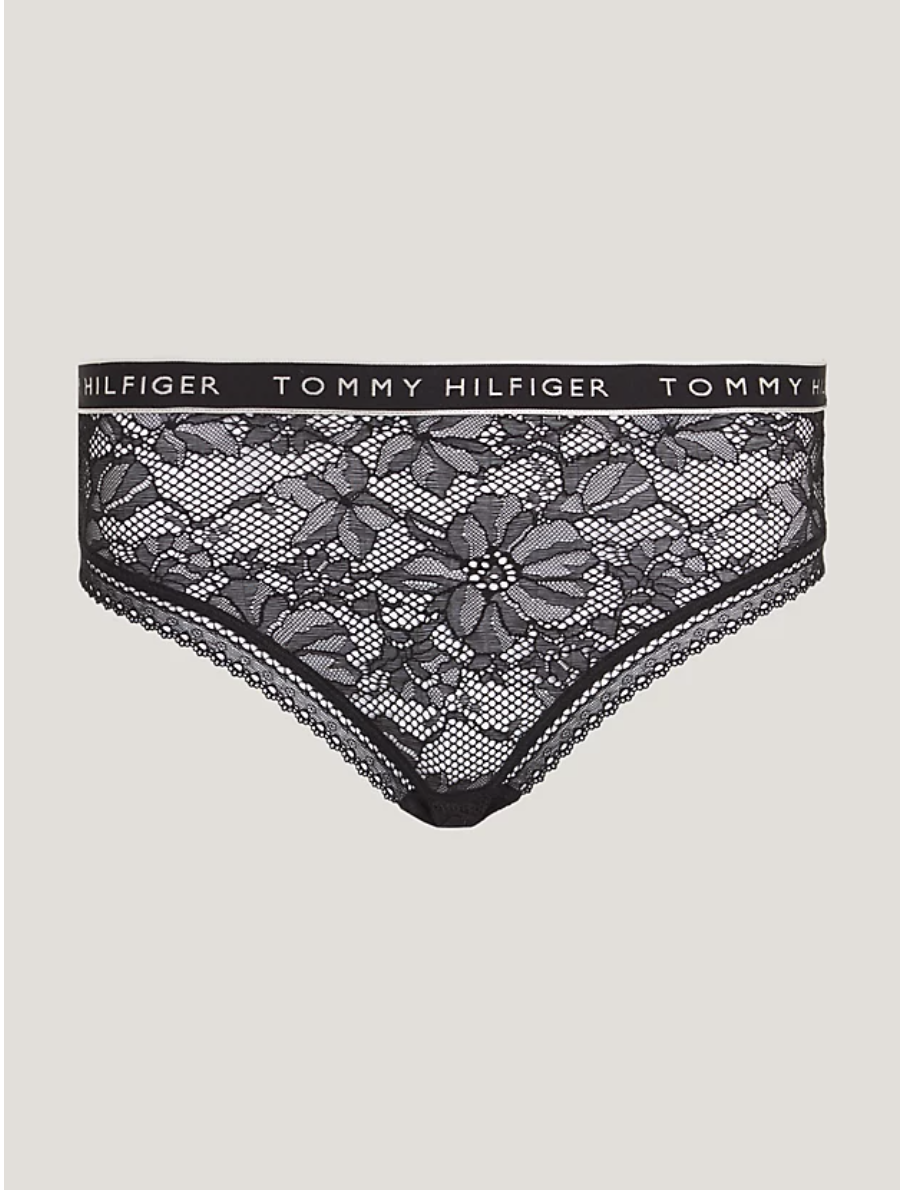 Tommy Hilfiger | Floral Lace High Waist Briefs | Black