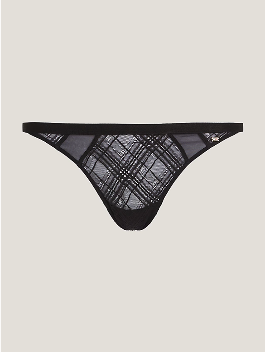 Tommy Hilfiger | Geo Lace Thong | Black