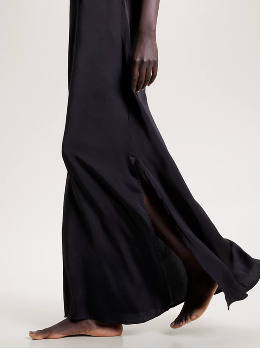 Tommy Hilfiger | Maxi Night Dress Lace Trim | Black