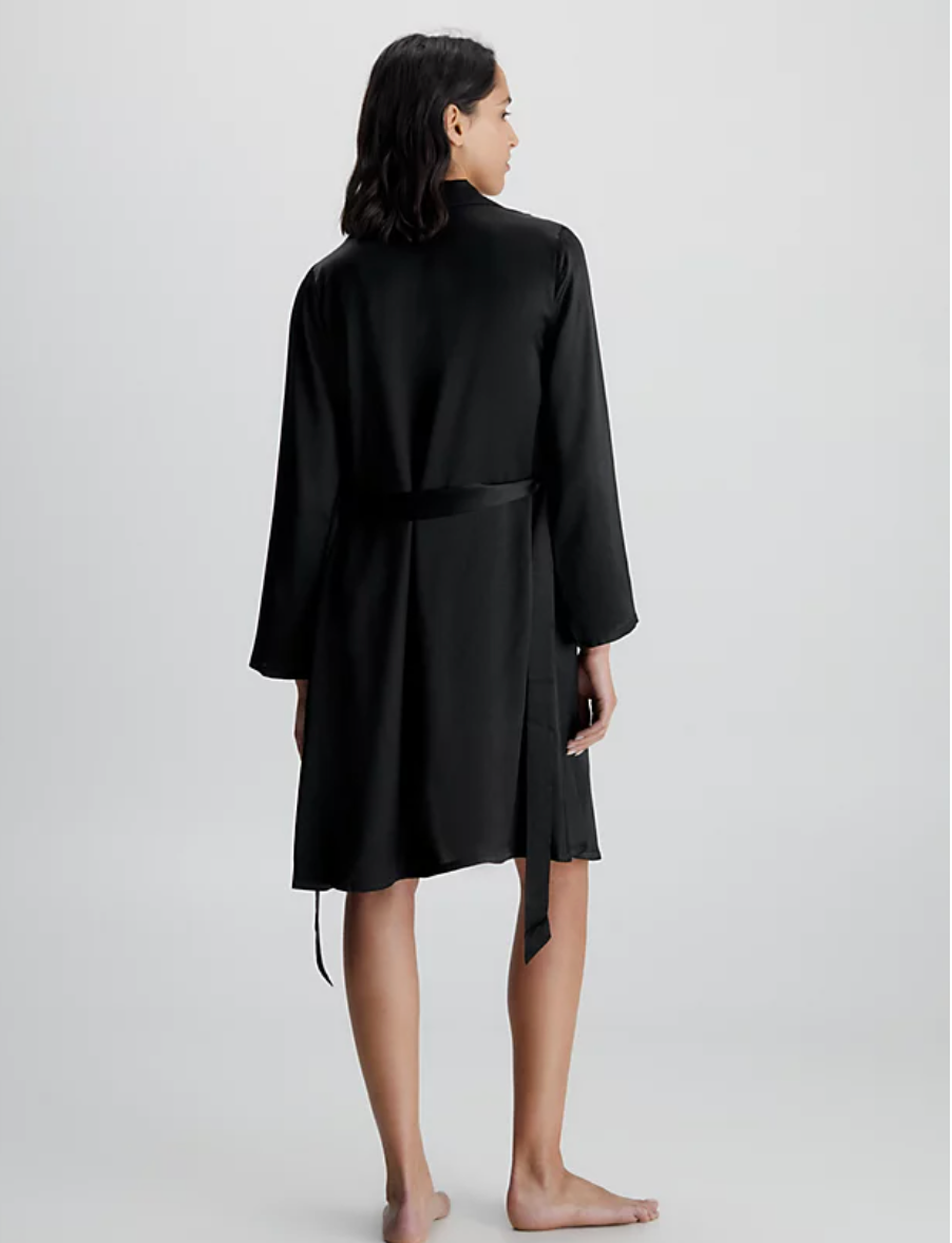 Calvin Klein | Silk Robe | Black