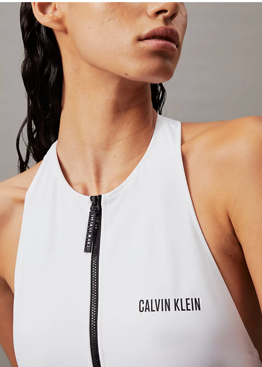 Calvin Klein | Racer Back Swimsuit | White