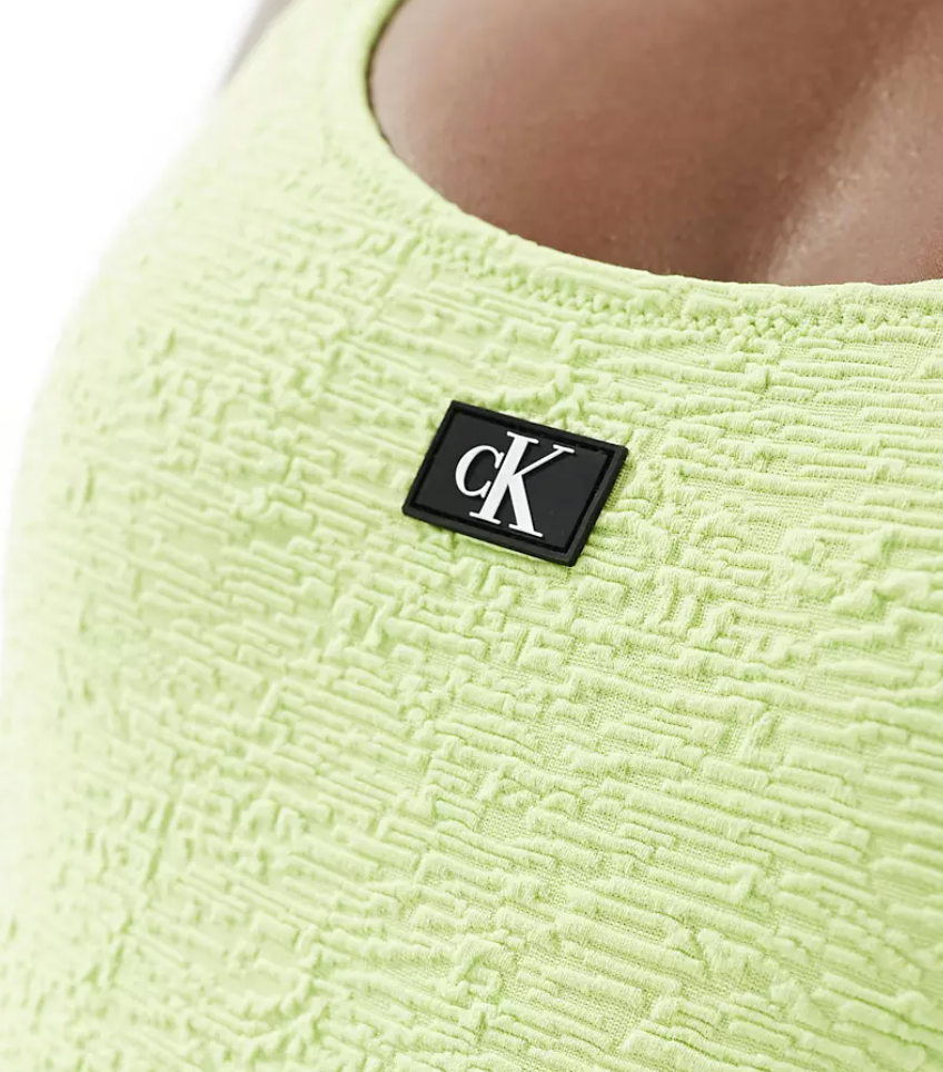 Calvin Klein | Cut Out Swimsuit | Sharp Green
