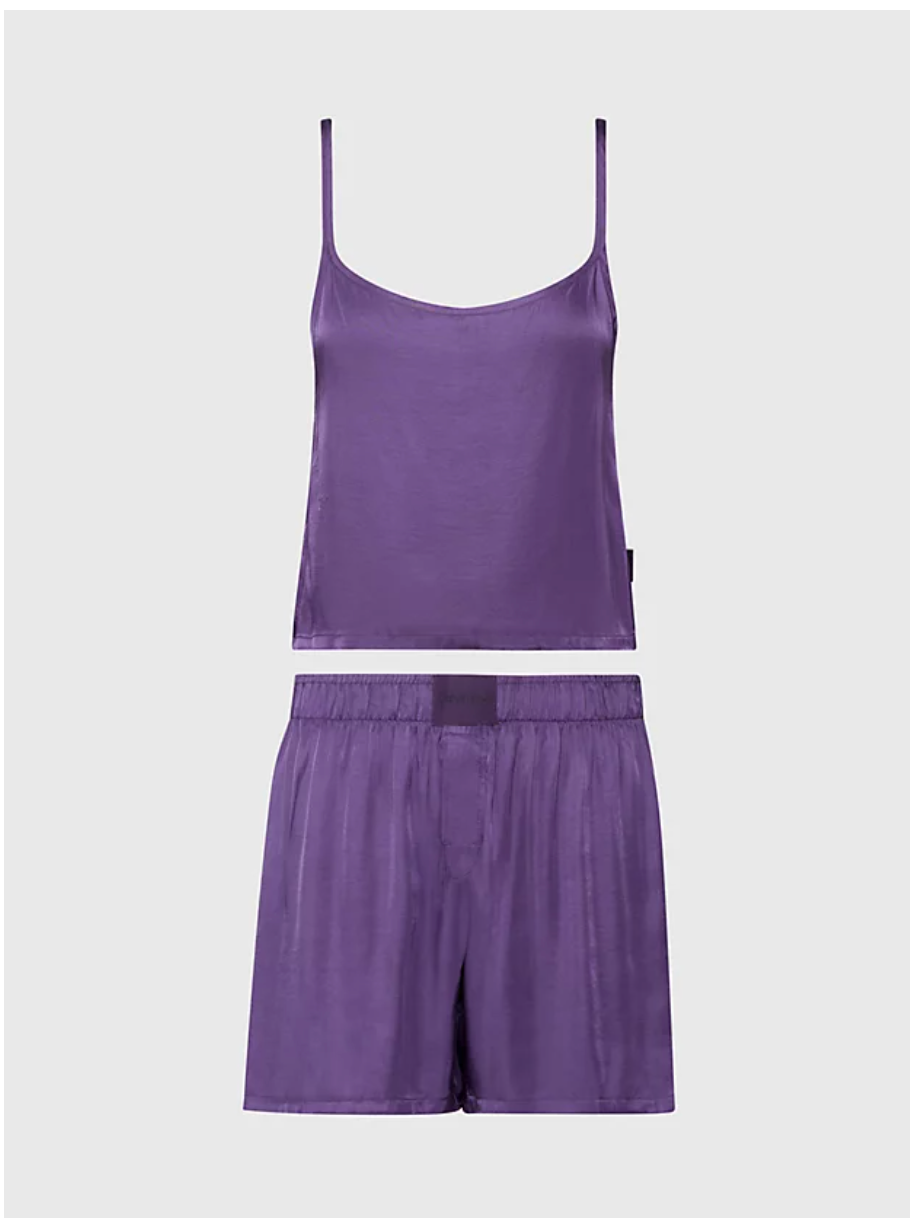 Calvin Klein | Cami And Shorts Pyjama Set | Pure Sheen