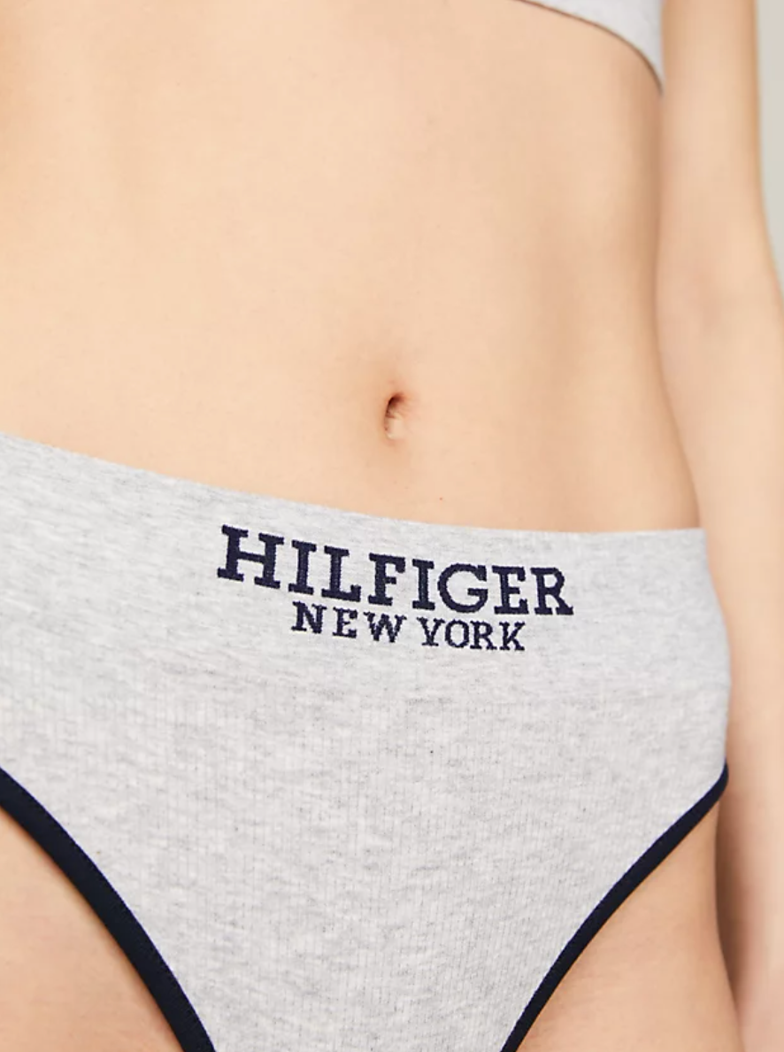 Tommy Hilfiger | Monotype Contrast Pipping Thong | Grey
