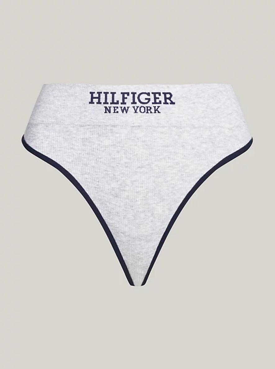 Tommy Hilfiger | Monotype Contrast Pipping Thong | Grey