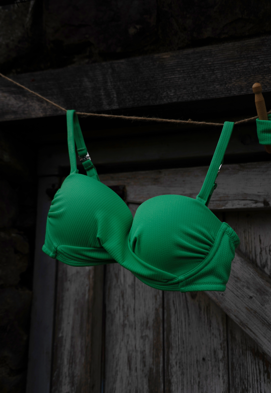 Beachlife | Twist Front Bikini Top | Spring Green