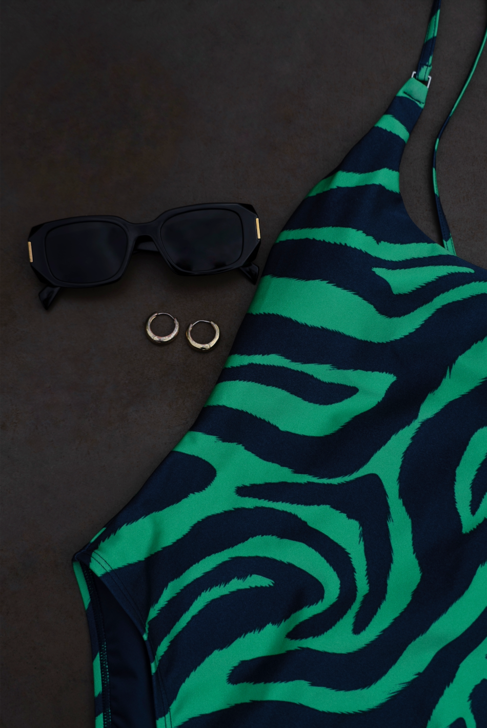 Beachlife | Padded Swimsuit | Green Tiger