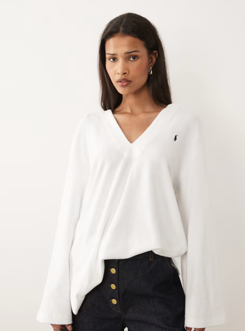 Ralph Lauren | Terry Hooded Tunic | White