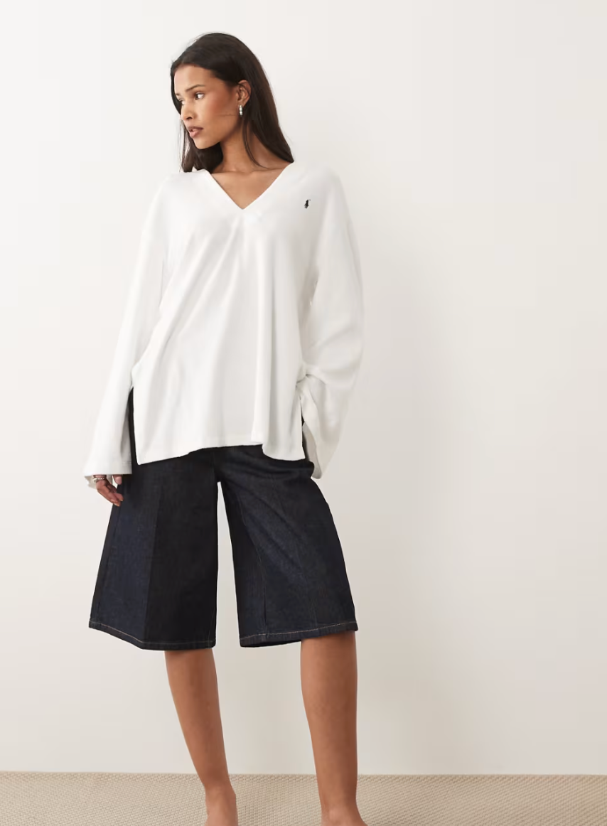 Ralph Lauren | Terry Hooded Tunic | White