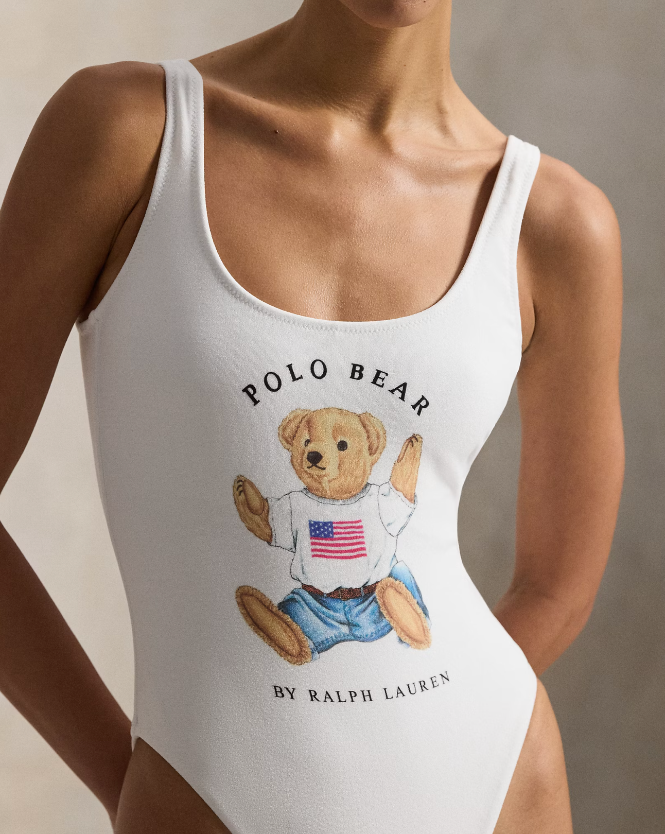 Ralph Lauren | Polo Bear Swimsuit | White