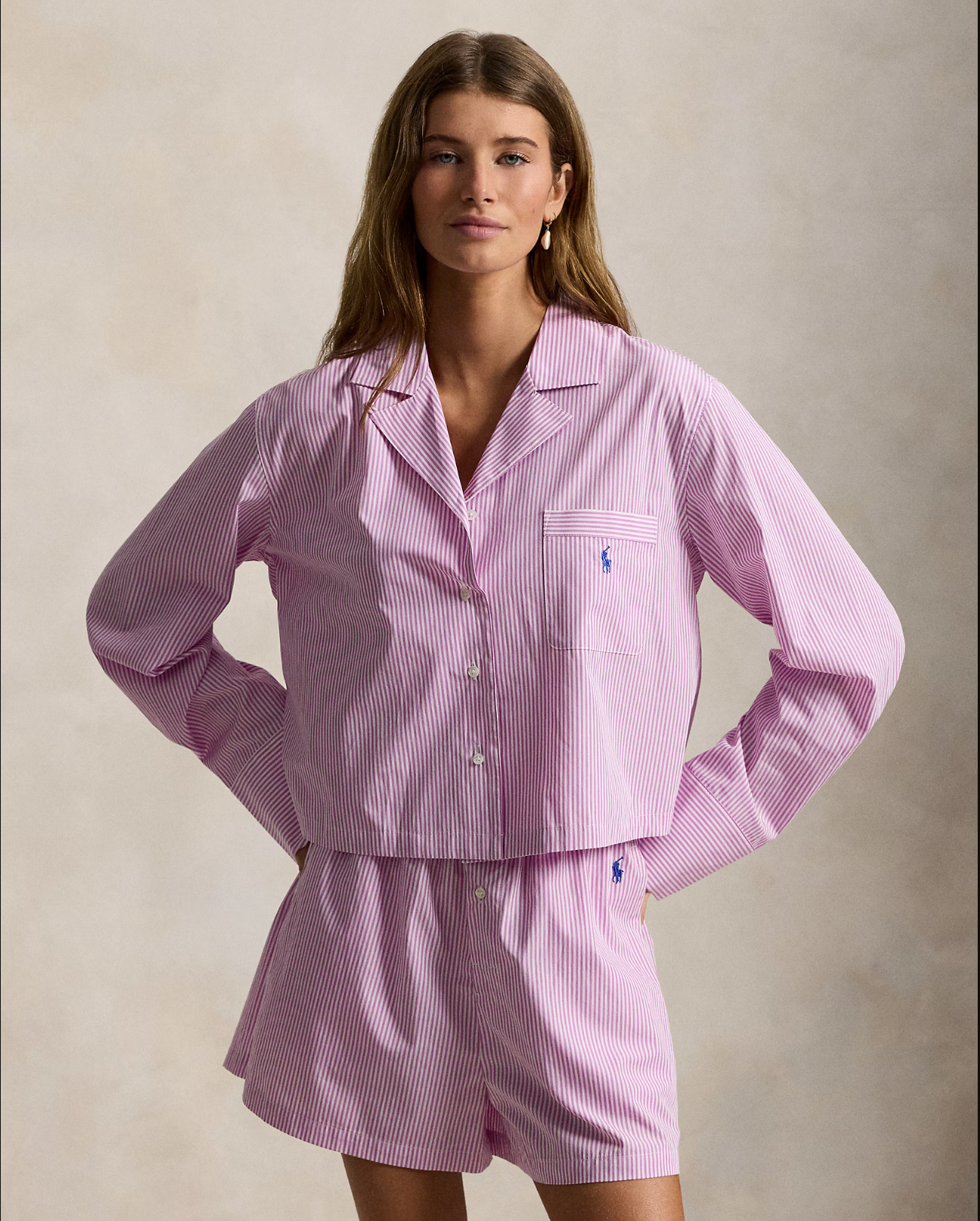 Ralph Lauren | Poplin Pyjama Set | Violet Meadow