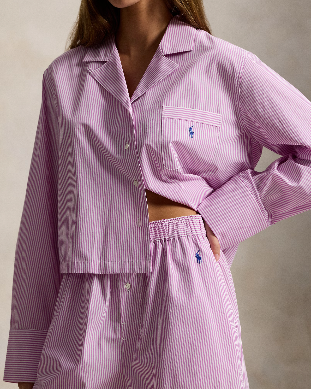 Ralph Lauren | Poplin Pyjama Set | Violet Meadow