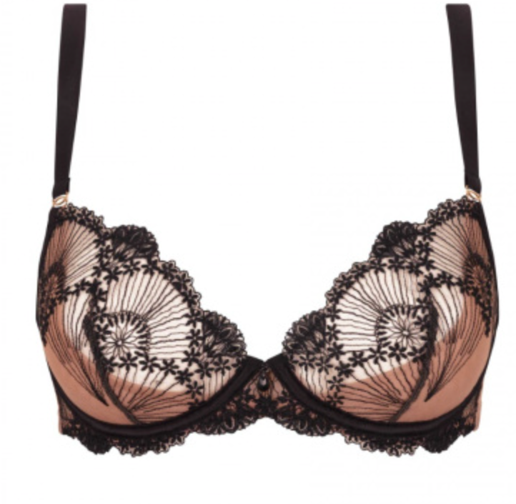Gossard | Tattoo Non Padded Plunge Bra | Black/Nude