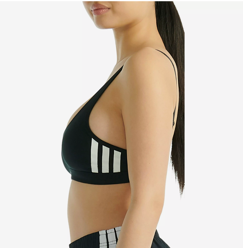 Adidas | 3-Stripe Scoop Bralette | Black