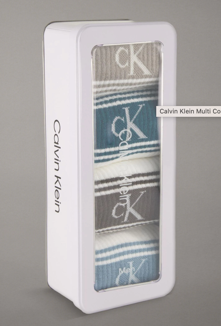 Calvin Klein |4 Pack Logo Crew Socks Gift set | Multi color