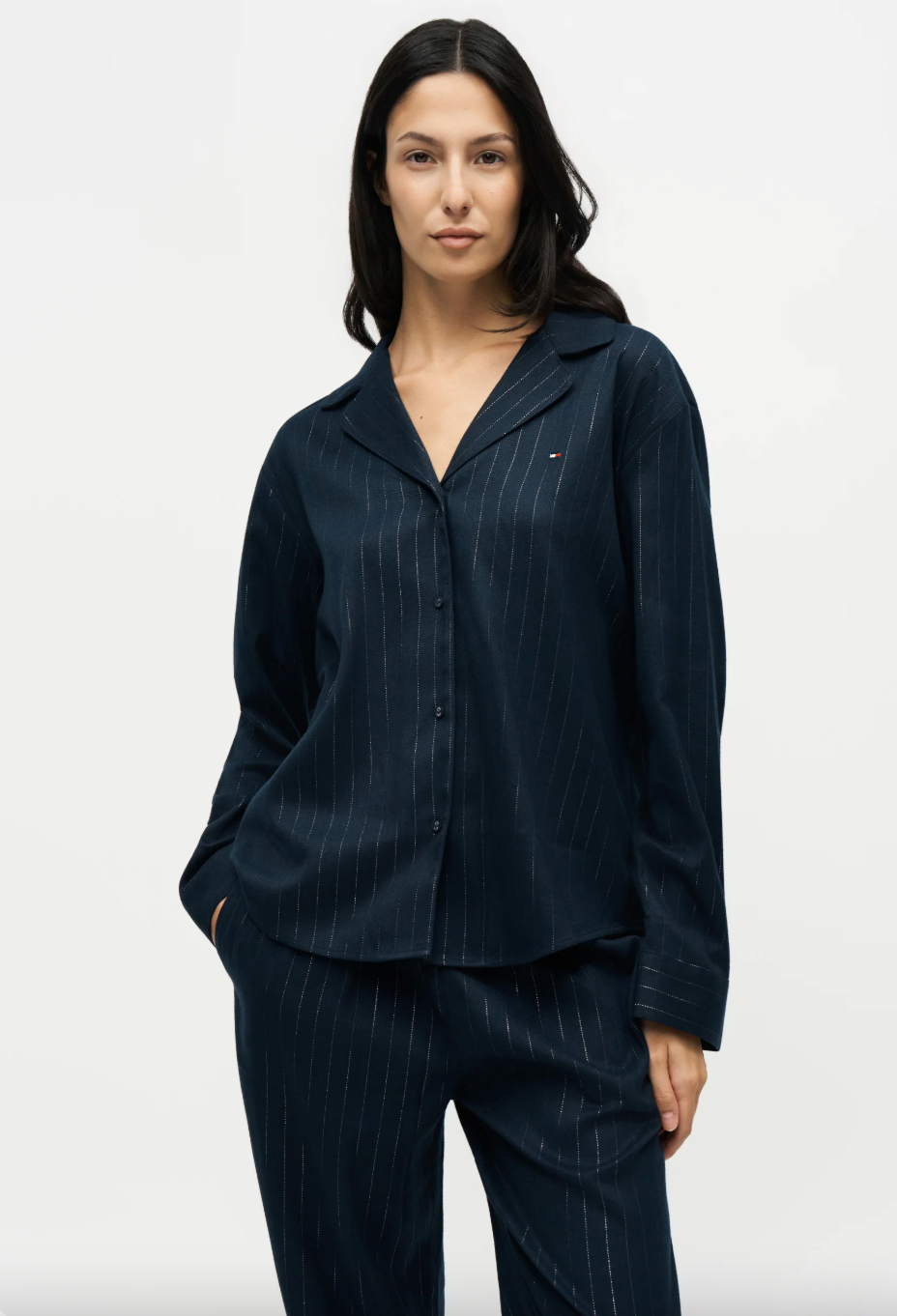 Tommy Hilfiger | Lurex LS Shirt Flannel Set | Navy