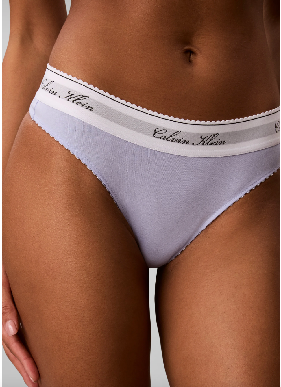 Calvin Klein | Signature Logo Thong | Amethyst Cream