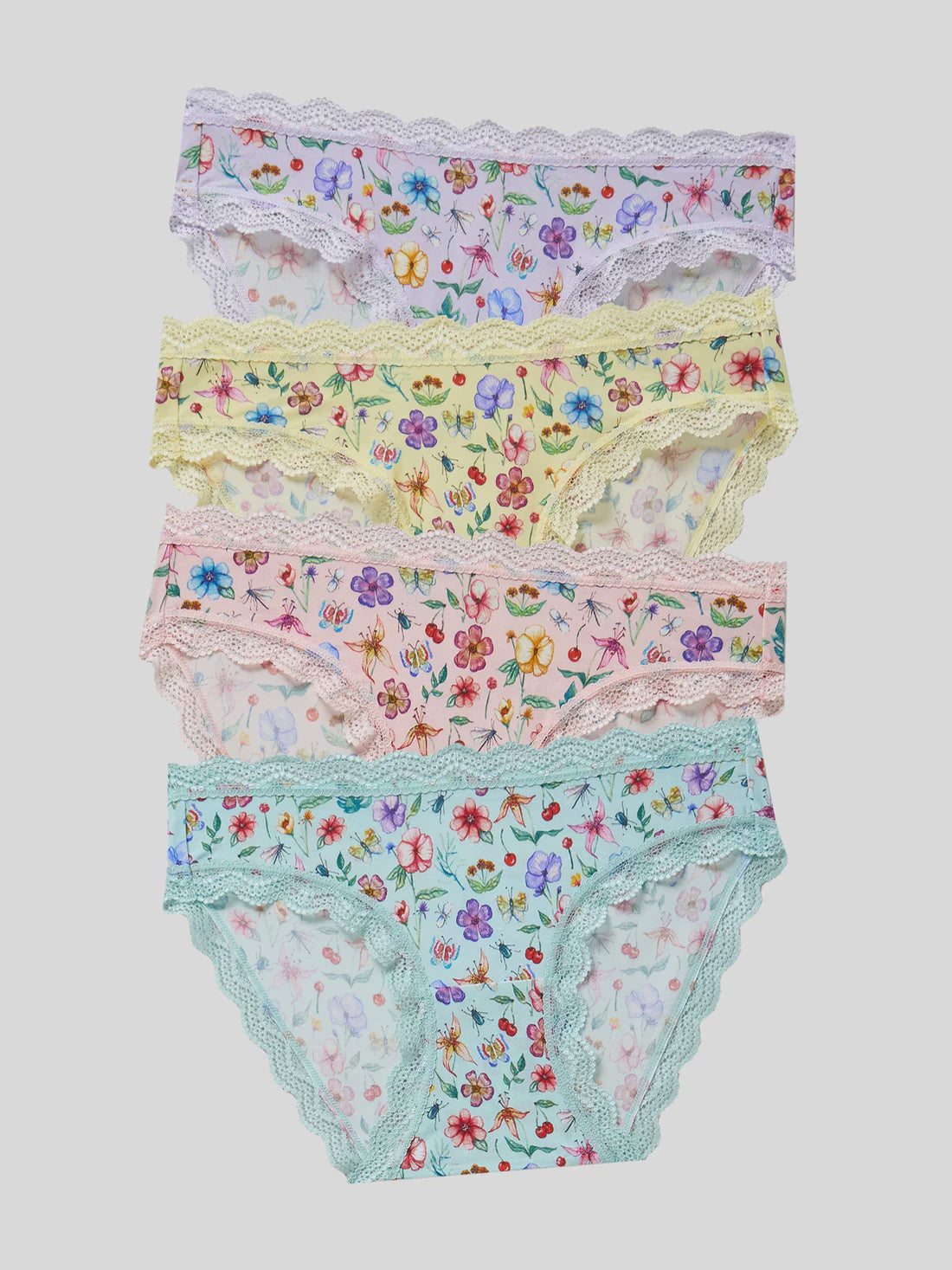 Stripe & Stare | The Original Knicker Four Pack | Ethereal Wildflowers