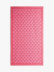 Tommy Hilfiger | Logo Yarn Dyed Velour Beach Towel | TH Script Rose Petal