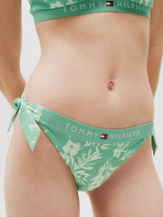 Tommy Hilfiger | Original Print Side Tie Bikini Bottoms | Green