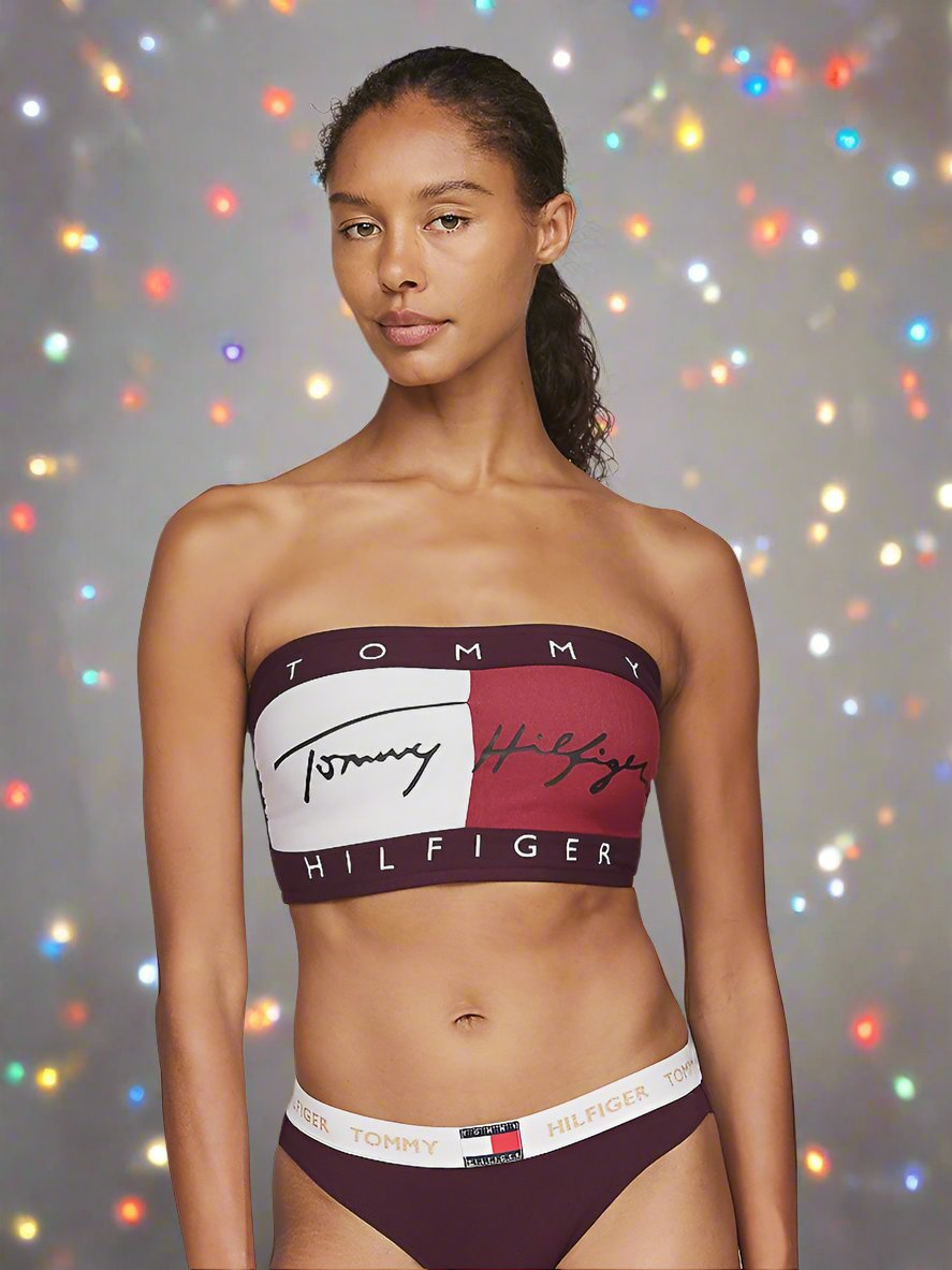 Tommy Hilfiger | Heritage TH Signature Logo Bandeau | Burgundy