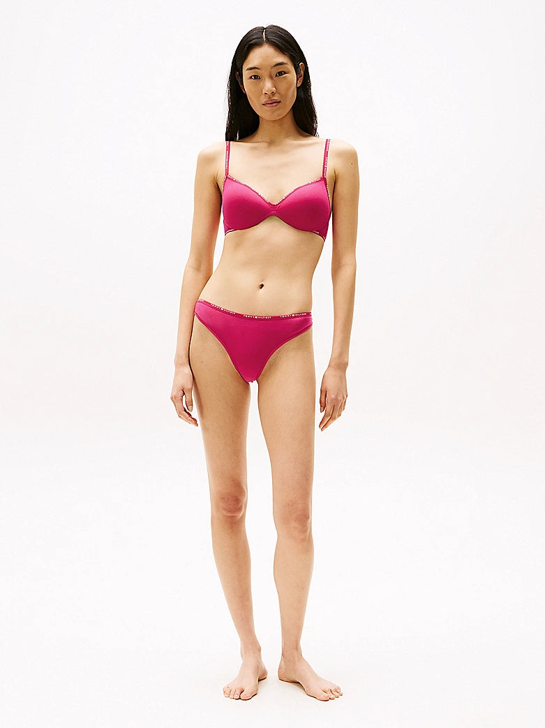 Tommy Hilfiger | Repeat Logo Non-Wired Push-Up Bra | Vivacious Pink