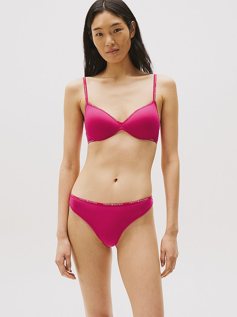 Tommy Hilfiger | Repeat Logo Cheeky Bikini | Vivacious Pink