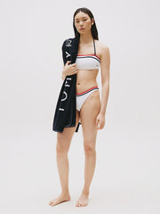 Tommy Hilfiger | Global Stripe Cheeky High Leg Bikini | White