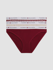 Tommy Hilfiger | Gift 3 Pack Essentials Logo Waistband Briefs | Rouge/ Fairisle/ Ivory