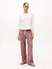 Tommy Hilfiger | Flannel Pyjamas & Slippers Gift Box | Ecru / Stripe Rouge