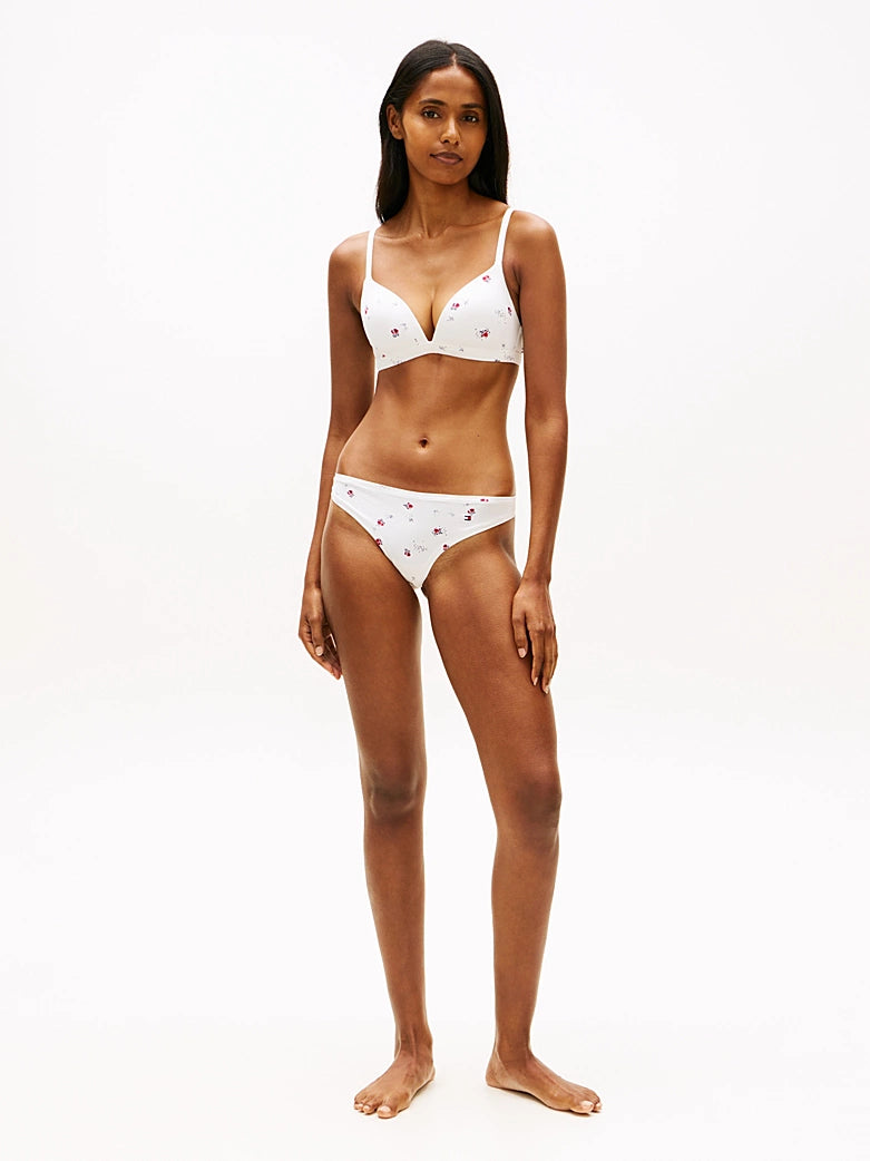 Tommy Hilfiger | Essential Print Padded Triangle Bra | Berlitz Floral Ecru