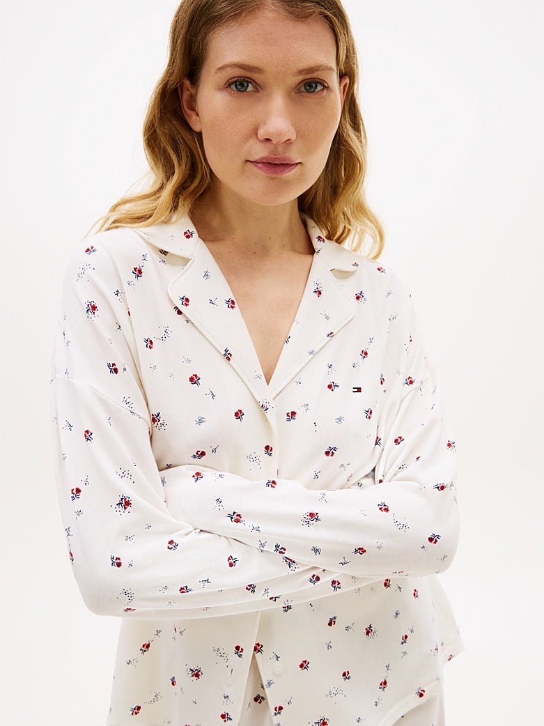 Tommy Hilfiger | Essential Print Pyjama Shirt | Berlitz Floral Ecru
